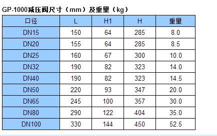 1000減壓閥